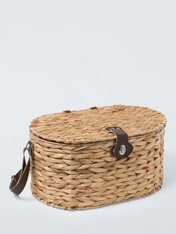 John Lewis Modern Rustic Filled Woven Water Hyacinth Picnic Hamper, 4 Person - view 2, Multi