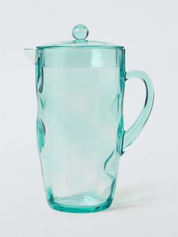 John Lewis Wave Plastic Picnic Jug, 2L, Blue, Blue