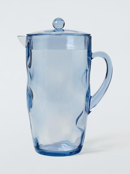 John Lewis Wave Plastic Picnic Jug, 2L, Blue, Blue