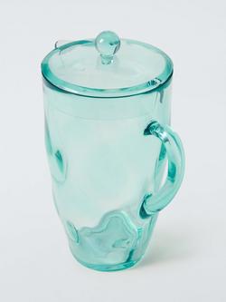 John Lewis Wave Plastic Picnic Jug, 2L, Blue - view 2, Blue