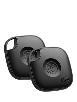 Life360 Tile Mate Keys/Item Finder with Bluetooth Tracker, iOS & Android Compatible, Pack of 2, Black, Black
