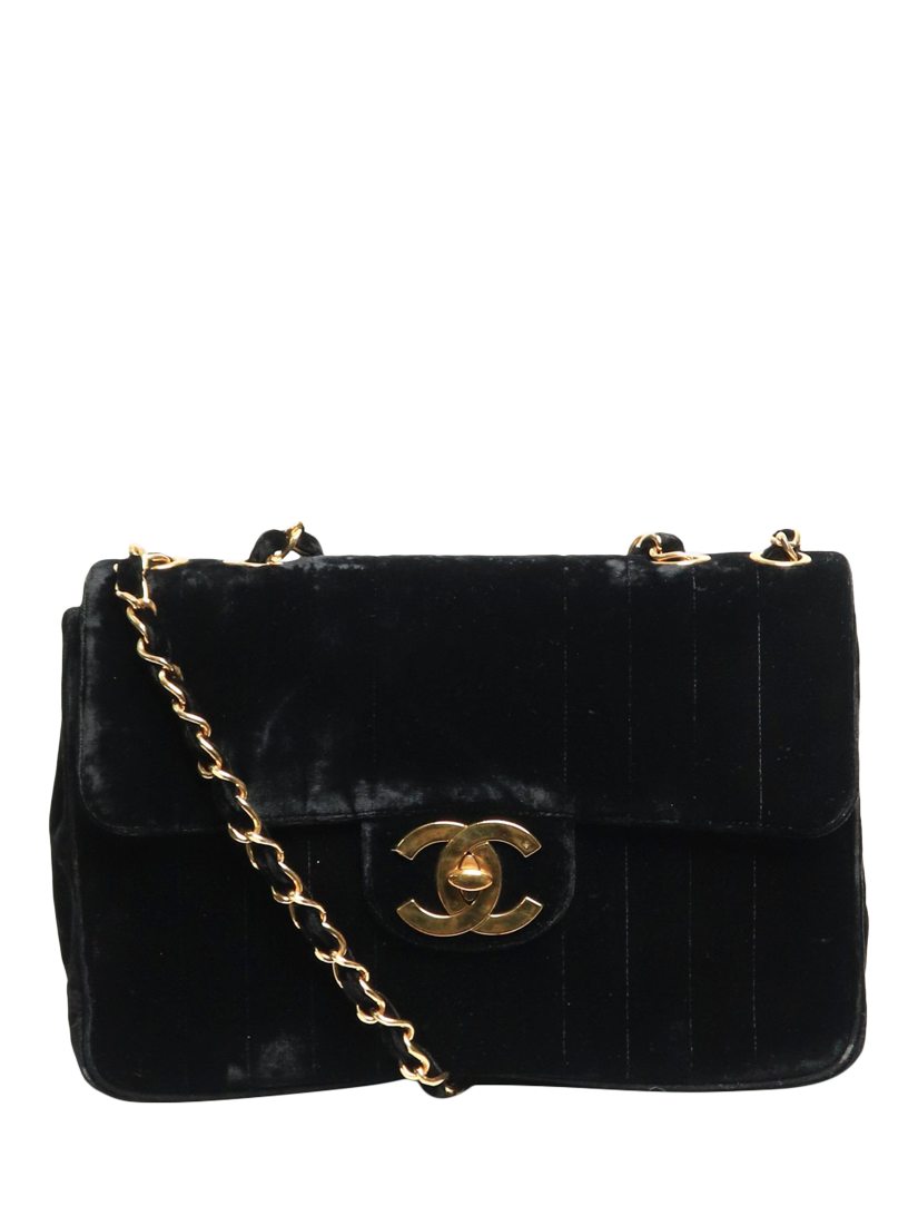 メ*3様 CHANELヴィンテージバック Pre-loved CHANEL Vintage 1991 Jumbo Velour Mademoiselle Shoulder