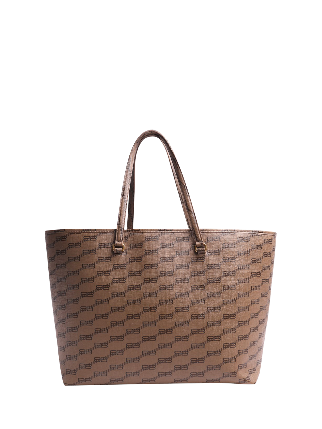 Product image 1 of 5, which shows Pre-loved Balenciaga BB Coated Canvas Tote Bag, Brown