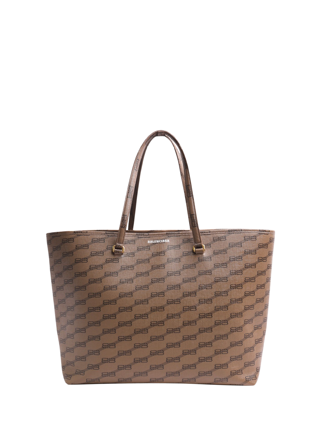 Product image 2 of 5, which shows Pre-loved Balenciaga BB Coated Canvas Tote Bag, Brown