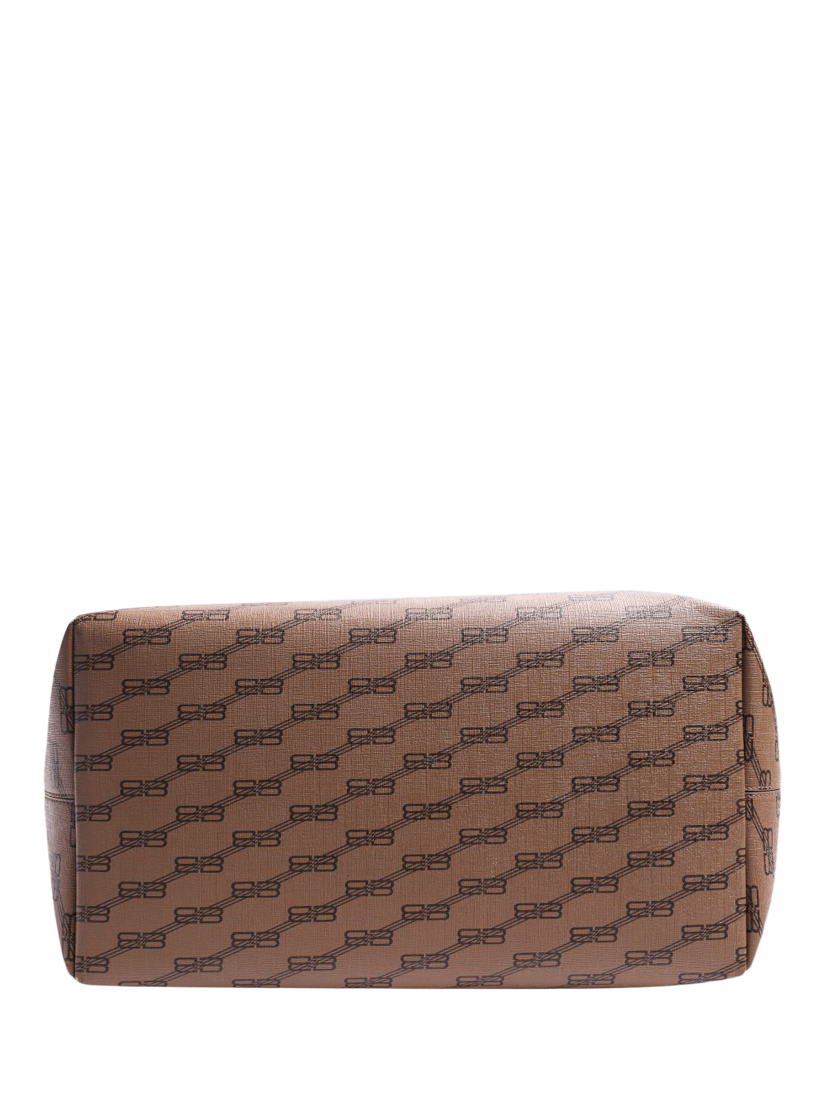 Product image 3 of 5, which shows Pre-loved Balenciaga BB Coated Canvas Tote Bag, Brown