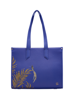 Sara Miller Oversized Box Tote Bag, Botanic Blue, Botanic Blue