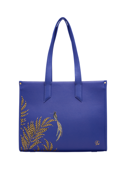 Sara Miller Oversized Box Tote Bag, Botanic Blue, Botanic Blue