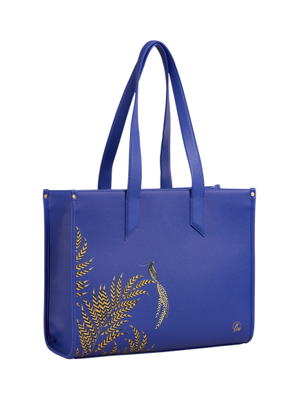 Sara Miller Oversized Box Tote Bag, Botanic Blue - view 2, Botanic Blue