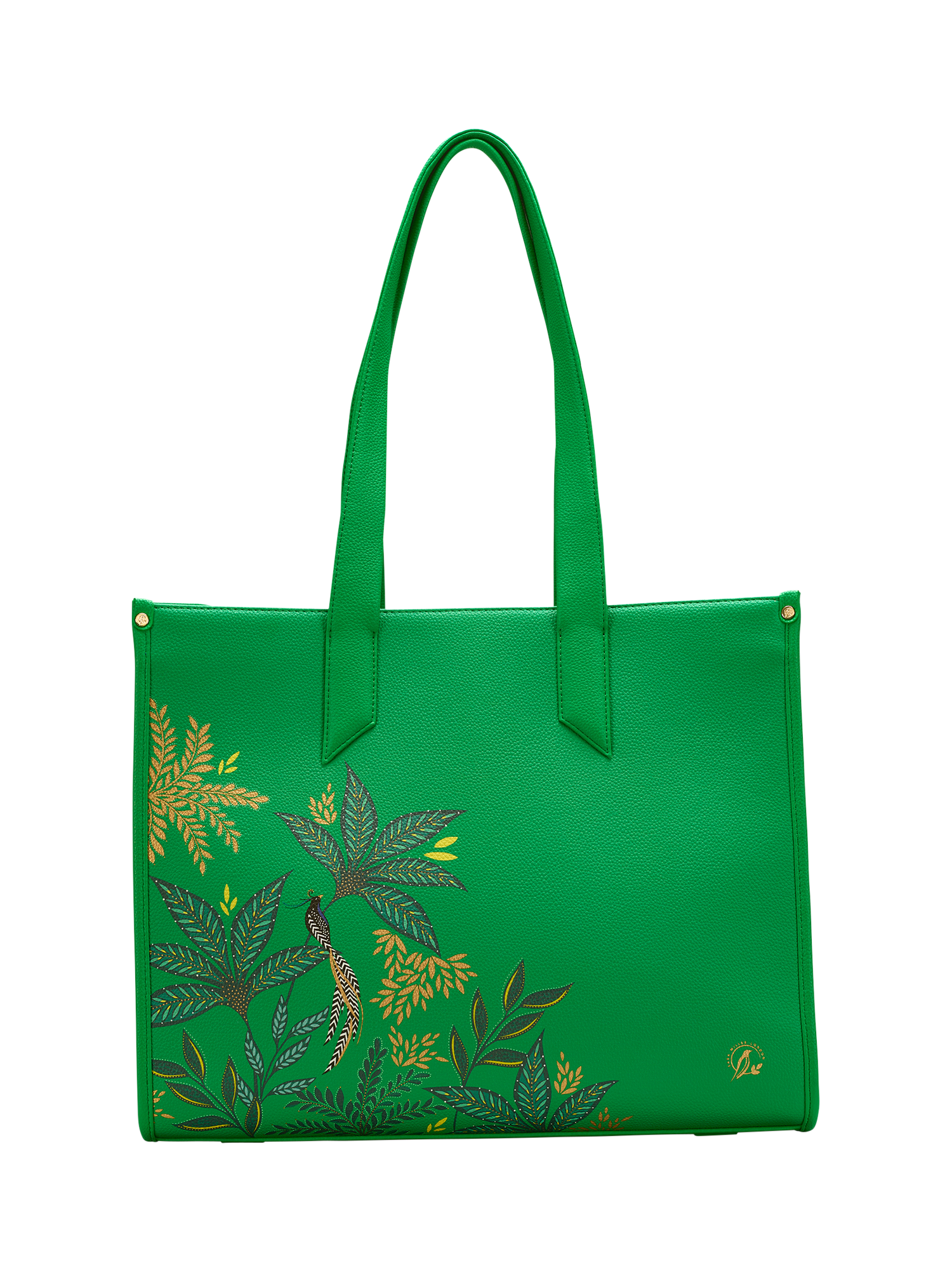 Product image 1 of 5, which shows Sara Miller Oversized Box Tote Bag, Botanic Green