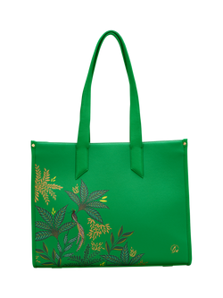 Sara Miller Oversized Box Tote Bag, Botanic Green, Botanic Green