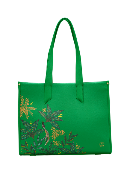 Sara Miller Oversized Box Tote Bag, Botanic Green, Botanic Green