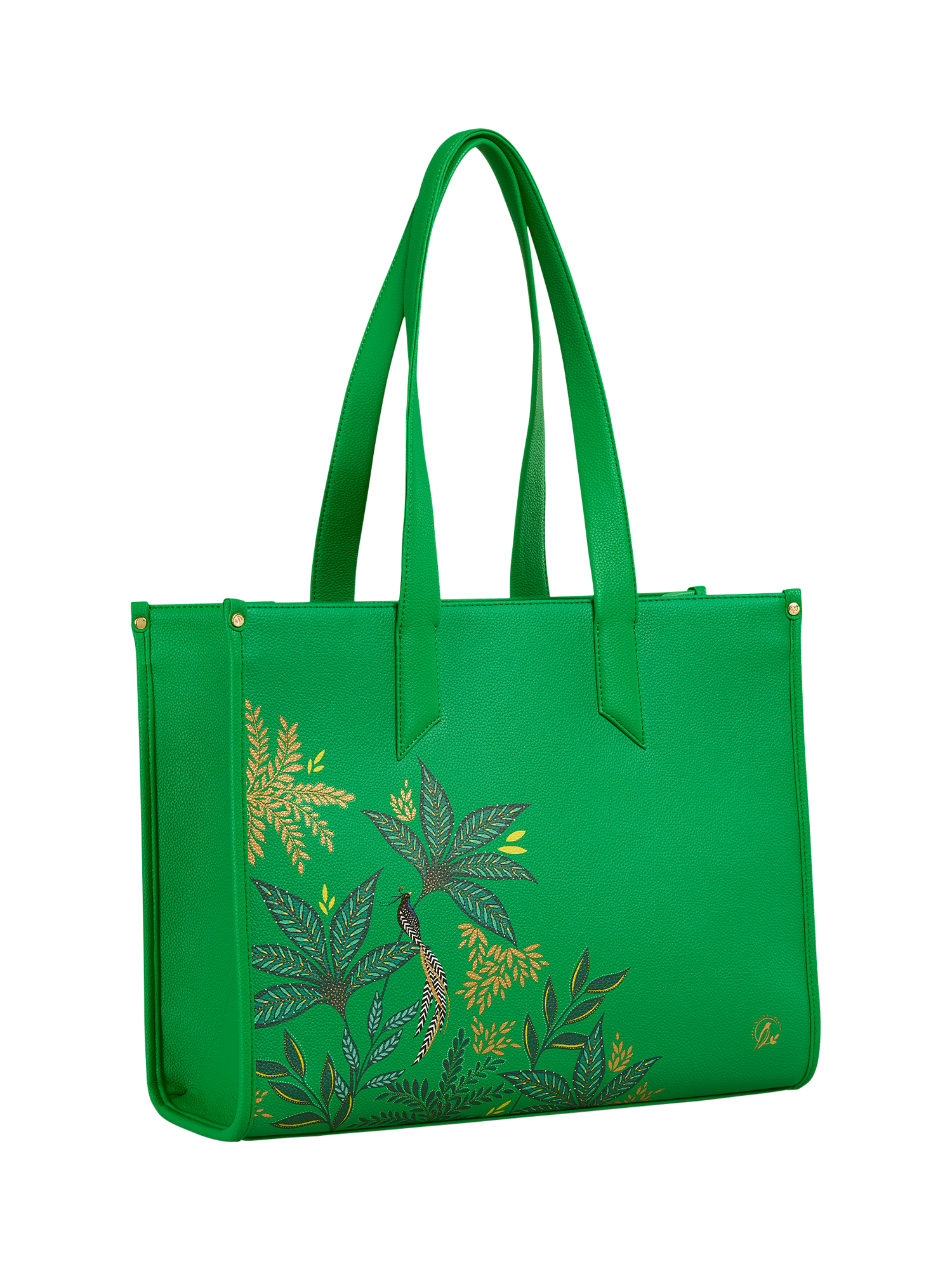 Product image 2 of 5, which shows Sara Miller Oversized Box Tote Bag, Botanic Green