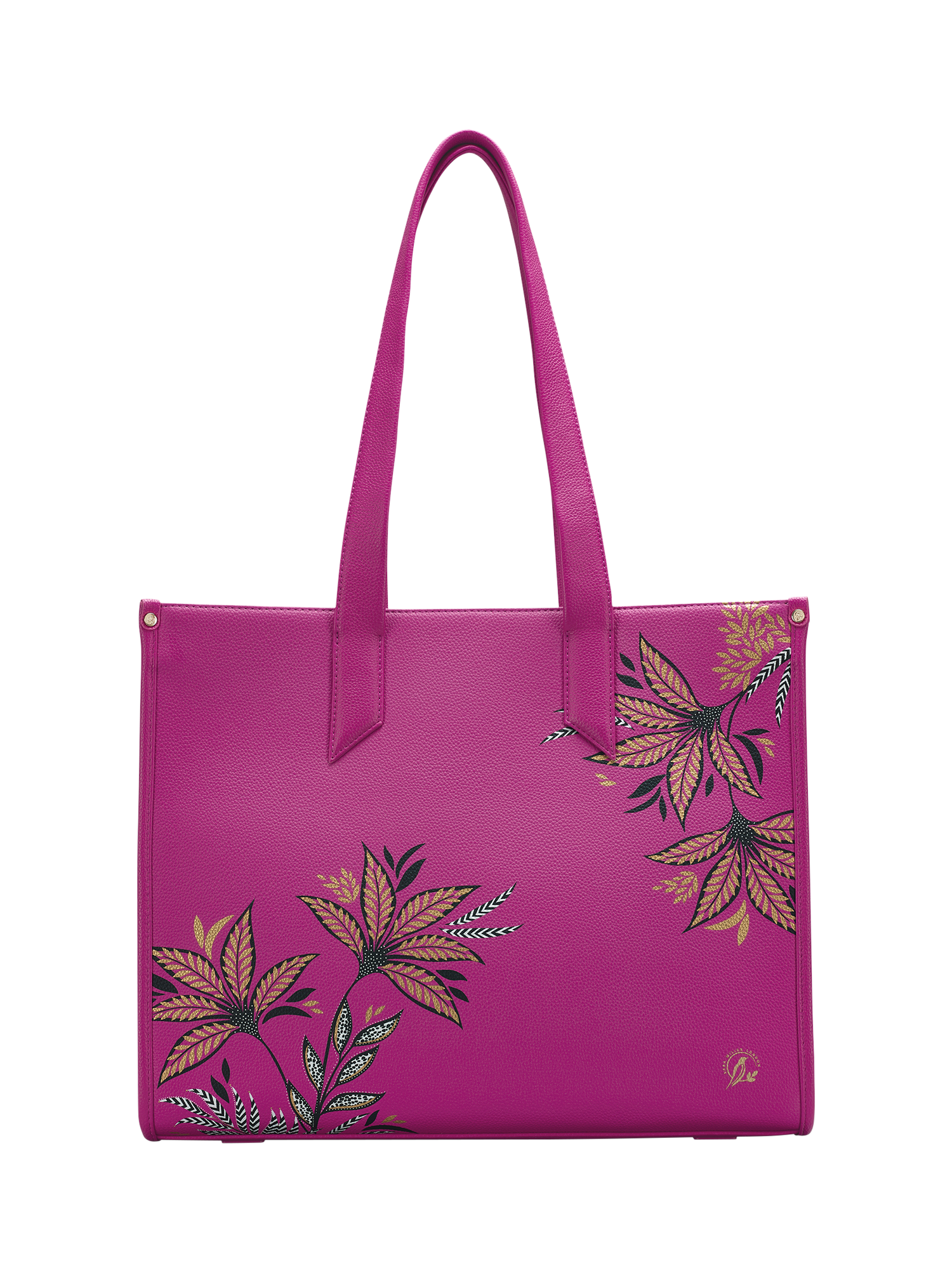 Product image 1 of 8, which shows Sara Miller Oversized Box Tote Bag, Botanic Pink