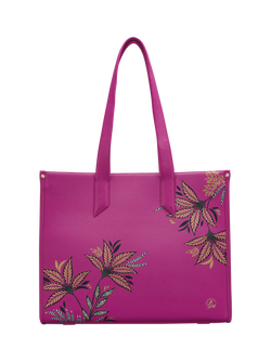 Sara Miller Oversized Box Tote Bag, Botanic Pink, Botanic Pink
