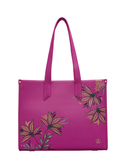 Sara Miller Oversized Box Tote Bag, Botanic Pink, Botanic Pink