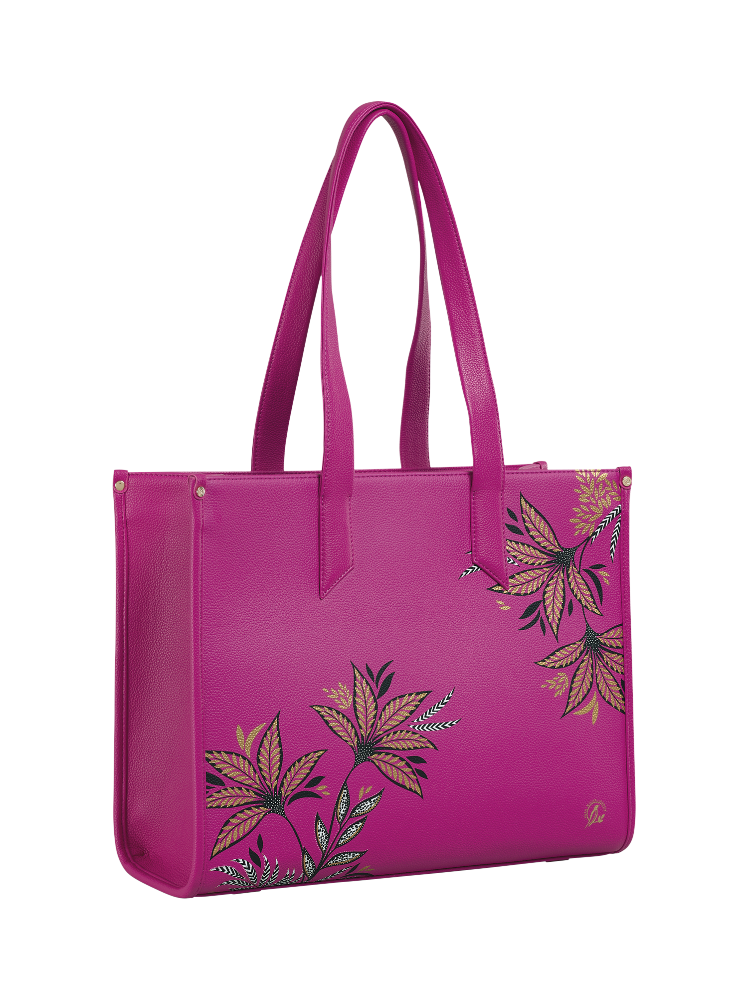 Product image 2 of 8, which shows Sara Miller Oversized Box Tote Bag, Botanic Pink