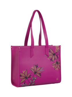 Sara Miller Oversized Box Tote Bag, Botanic Pink - view 2, Botanic Pink