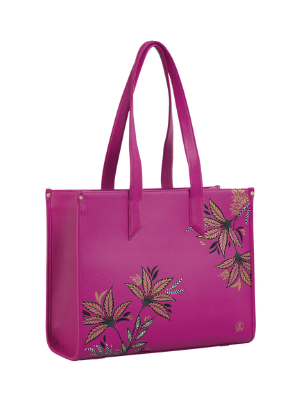 Sara Miller Oversized Box Tote Bag, Botanic Pink - view 2, Botanic Pink