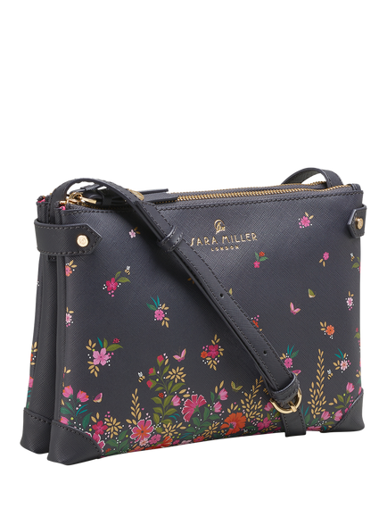Sara Miller Zipped Crossbody Bag, Ditsy Floral - view 2, Ditsy Floral