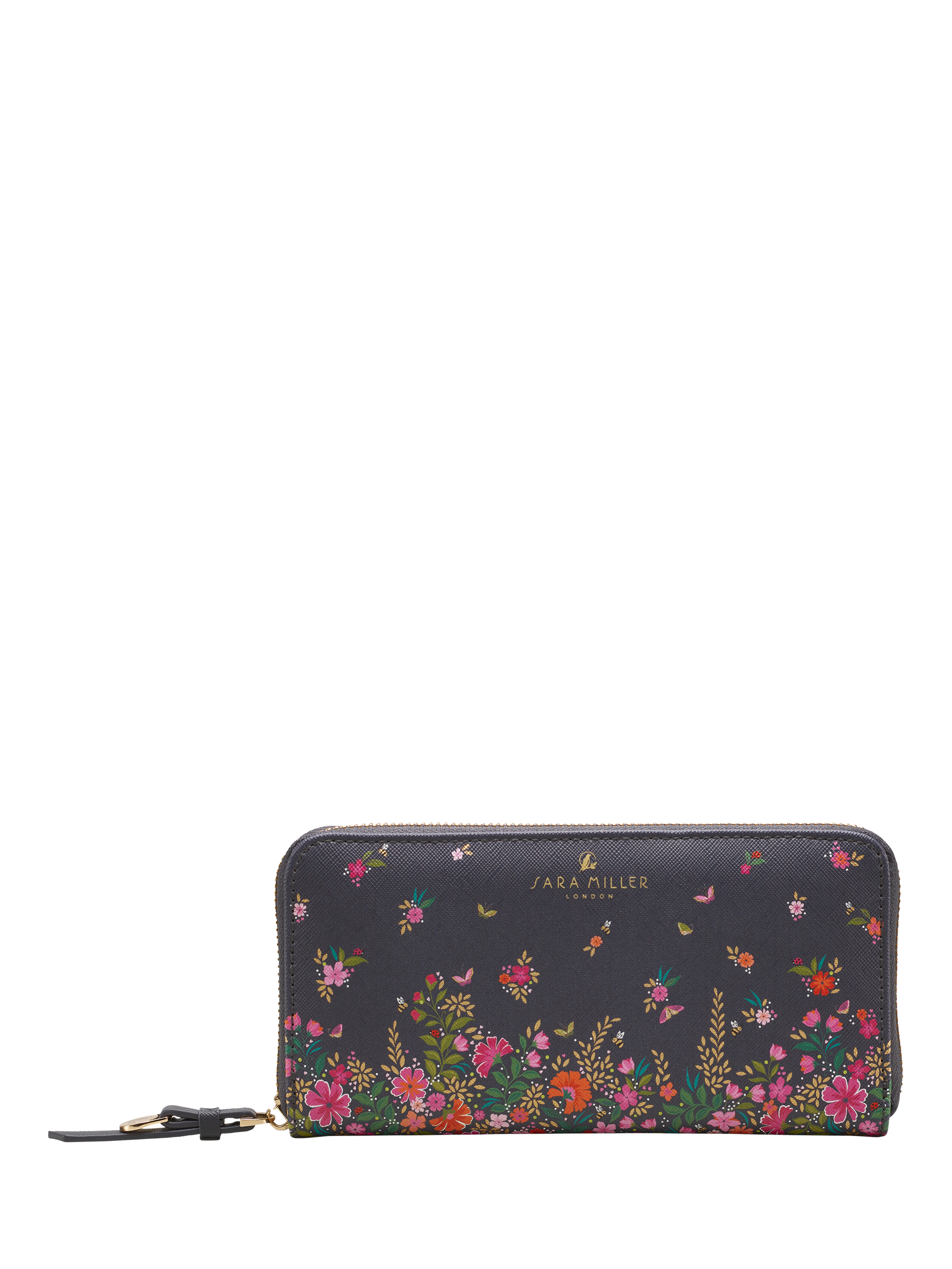 Product image 1 of 5, which shows Sara Miller Large Zip Purse, Ditsy Floral