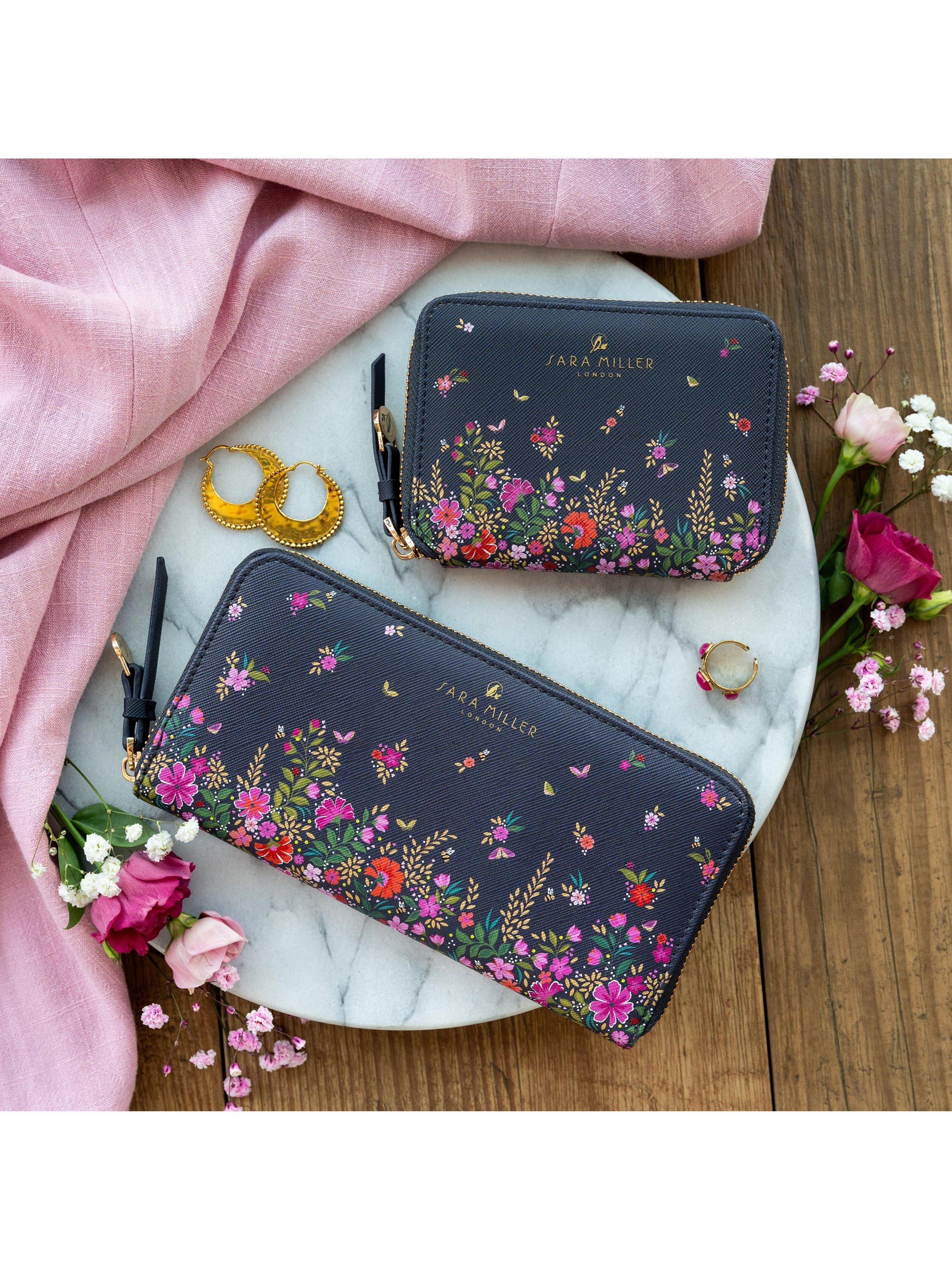 Product image 5 of 5, which shows Sara Miller Large Zip Purse, Ditsy Floral