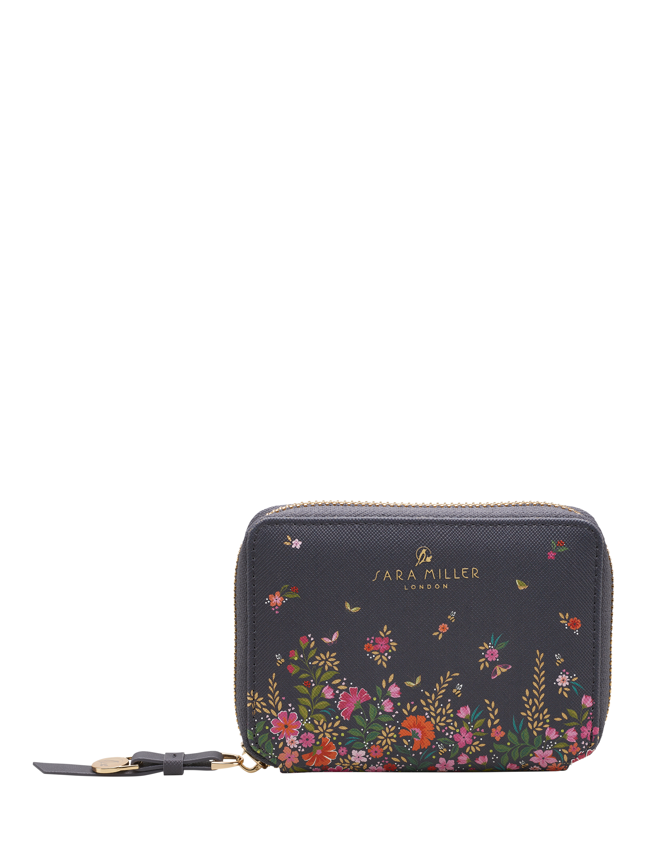 Product image 1 of 5, which shows Sara Miller Small Zip Purse, Ditsy Floral