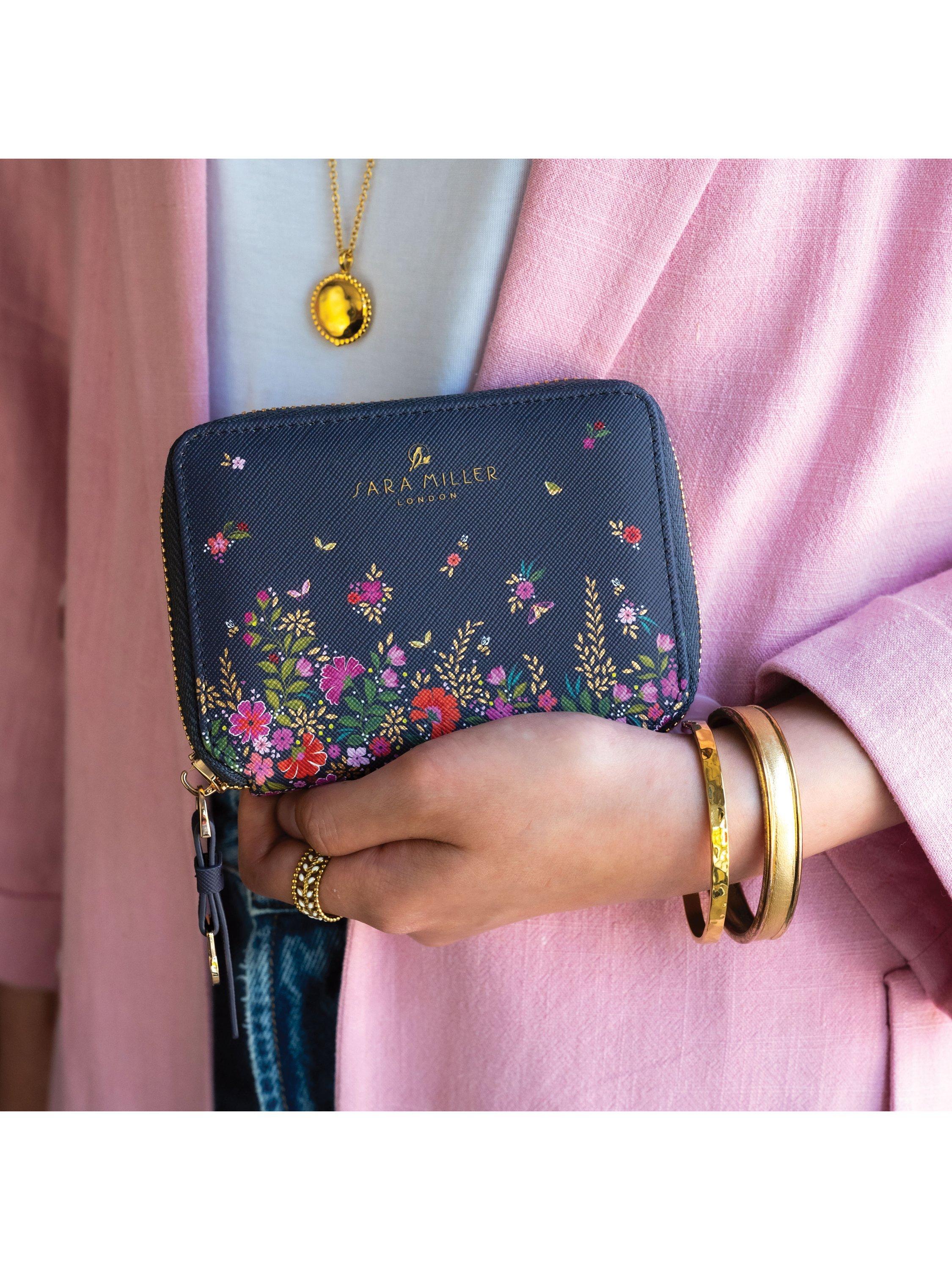 Product image 4 of 5, which shows Sara Miller Small Zip Purse, Ditsy Floral