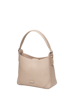 Aspinal of London Leather Hobo Bag, Taupe - view 2, Taupe