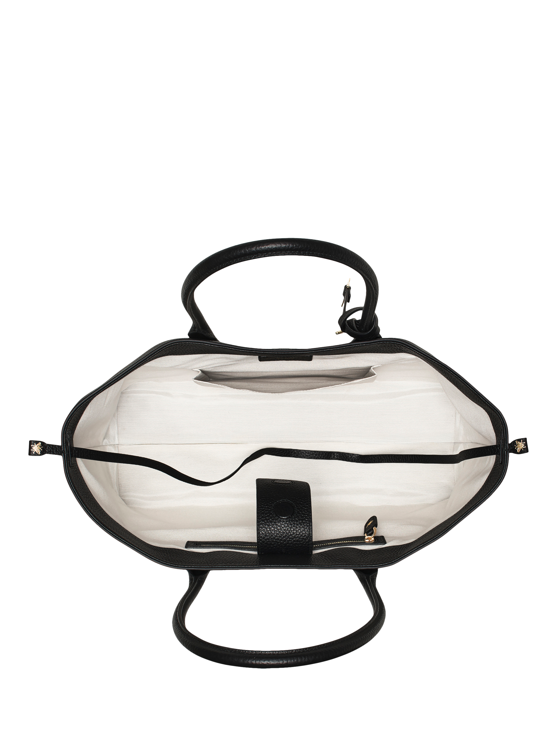 Product image 3 of 4, which shows Aspinal of London Large Paris Bag, Black Pebble