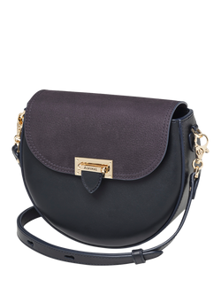 Aspinal of London Portobello Leather Bag, Navy - view 2, Navy