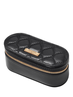 Aspinal of London Quilted Leather Handbag Organiser, Black, Black
