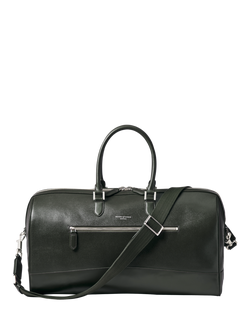 Aspinal of London Leather Holdall, Forest Green - view 2, Forest Green
