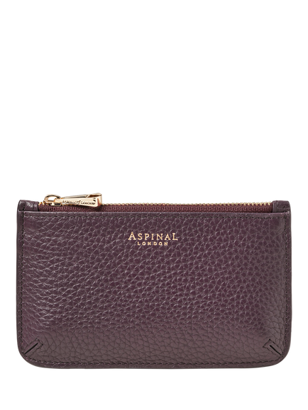 Aspinal of London Ella Pebble Grain Leather Card and Coin Holder, Fig