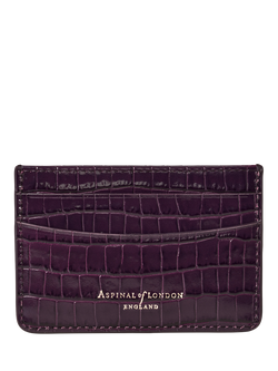 Aspinal of London Croc Leather Slim Credit Card Case - view 2, Fig