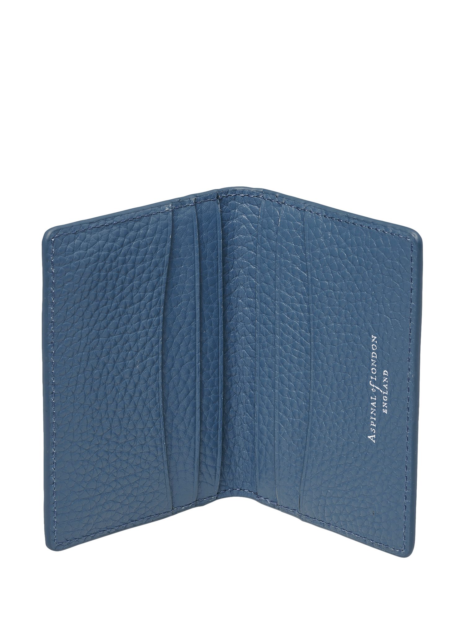 Product image 1 of 5, which shows Aspinal of London Leather Double Fold Card Holder, Topaz