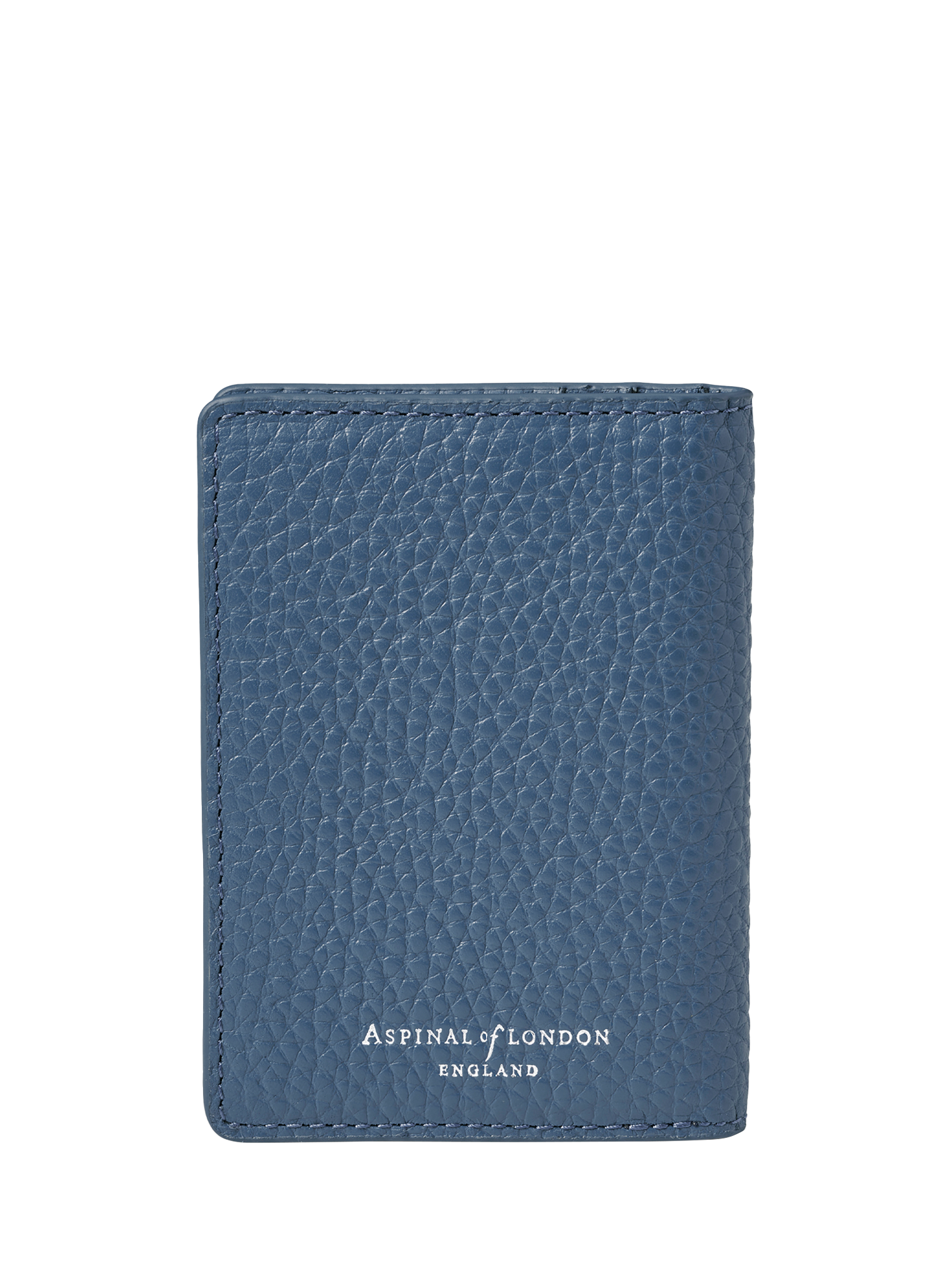 Product image 3 of 5, which shows Aspinal of London Leather Double Fold Card Holder, Topaz