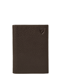 Aspinal of London Double Fold Card Case, Chocolate - view 2, Chocolate