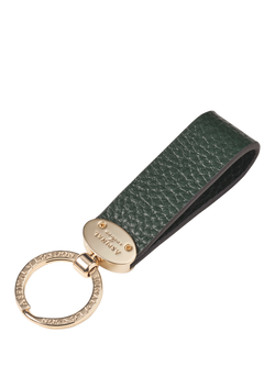 Aspinal of London Leather Oval Loop Keyring, Alpine, Alpine