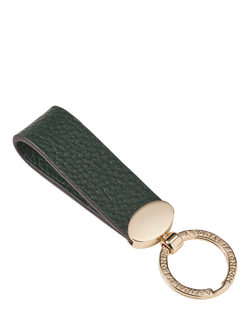 Aspinal of London Leather Oval Loop Keyring, Alpine - view 2, Alpine