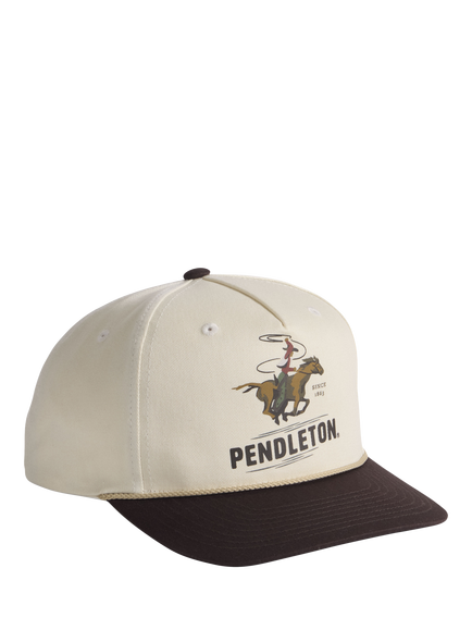 Pendleton Cotton Novelty Snapback Baseball Cap, Cowboy Ivory, Cowboy Ivory