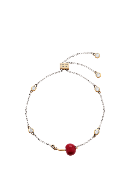 Marc Jacobs Trinket Cherry Charm Bracelet, Silver/Red, Silver/Red