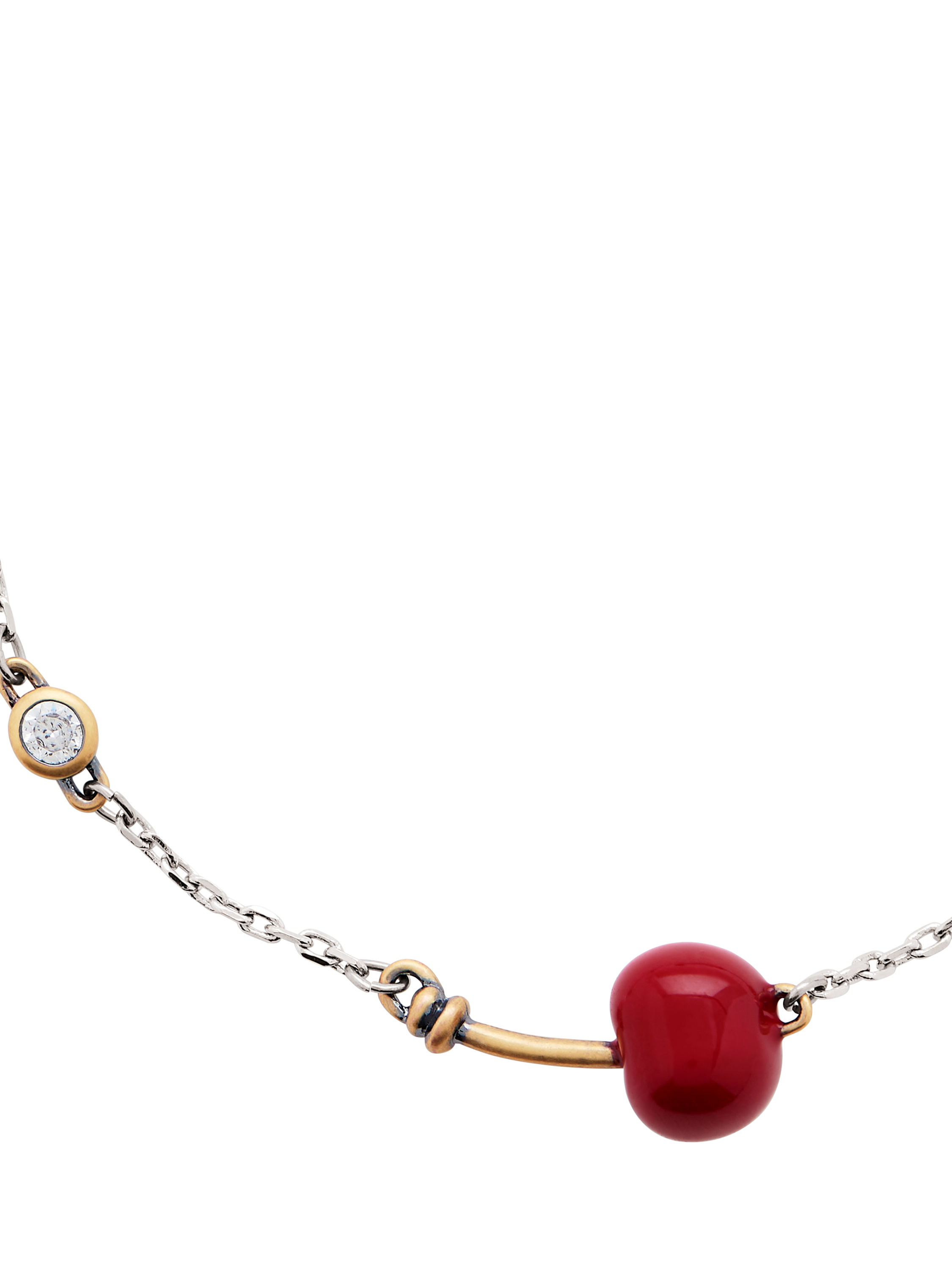 Product image 2 of 2, which shows Marc Jacobs Trinket Cherry Charm Bracelet, Silver/Red