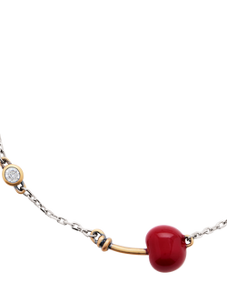 Marc Jacobs Trinket Cherry Charm Bracelet, Silver/Red - view 2, Silver/Red