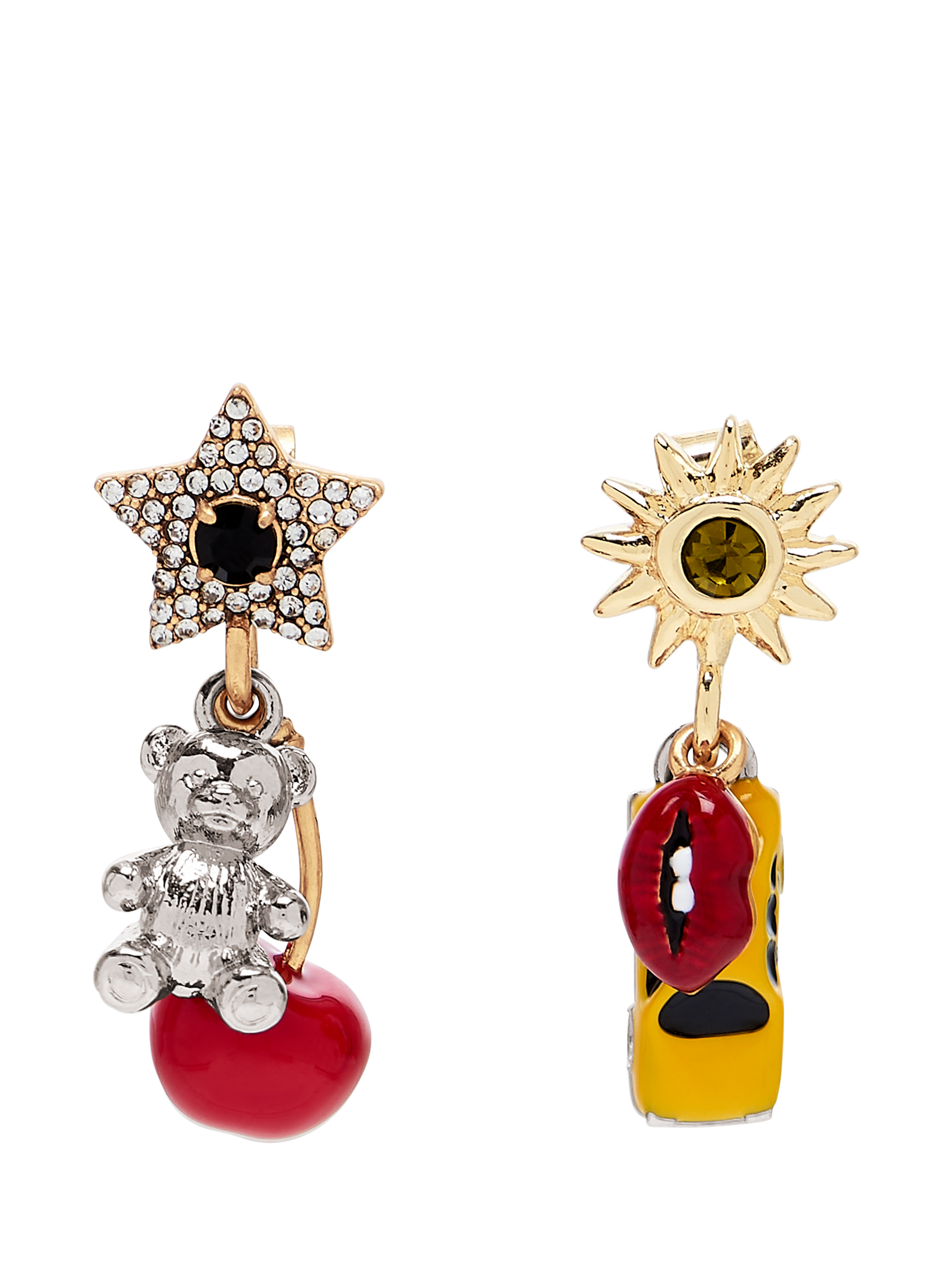 Product image 1 of 2, which shows Marc Jacobs Trinket NY Charm Earrings, Silver/Multi