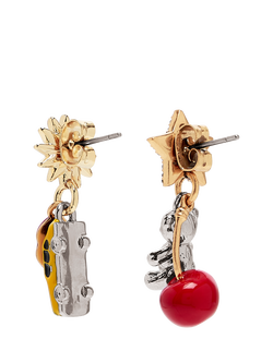 Marc Jacobs Trinket NY Charm Earrings, Silver/Multi - view 2, Silver/Multi