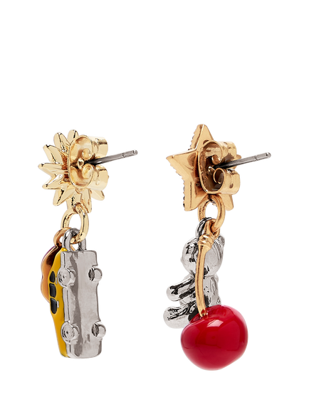 Marc Jacobs Trinket NY Charm Earrings, Silver/Multi - view 2, Silver/Multi