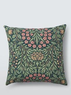 Morris & Co. Daisy & Oak Cushion, Forest Green