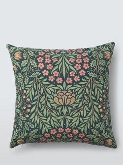 Morris & Co. Daisy & Oak Cushion, Forest Green, Forest Green