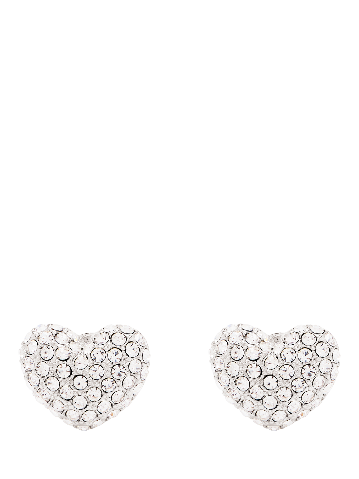 Product image 2 of 2, which shows Marc Jacobs Heart Stud Earrings, Silver/Crystal