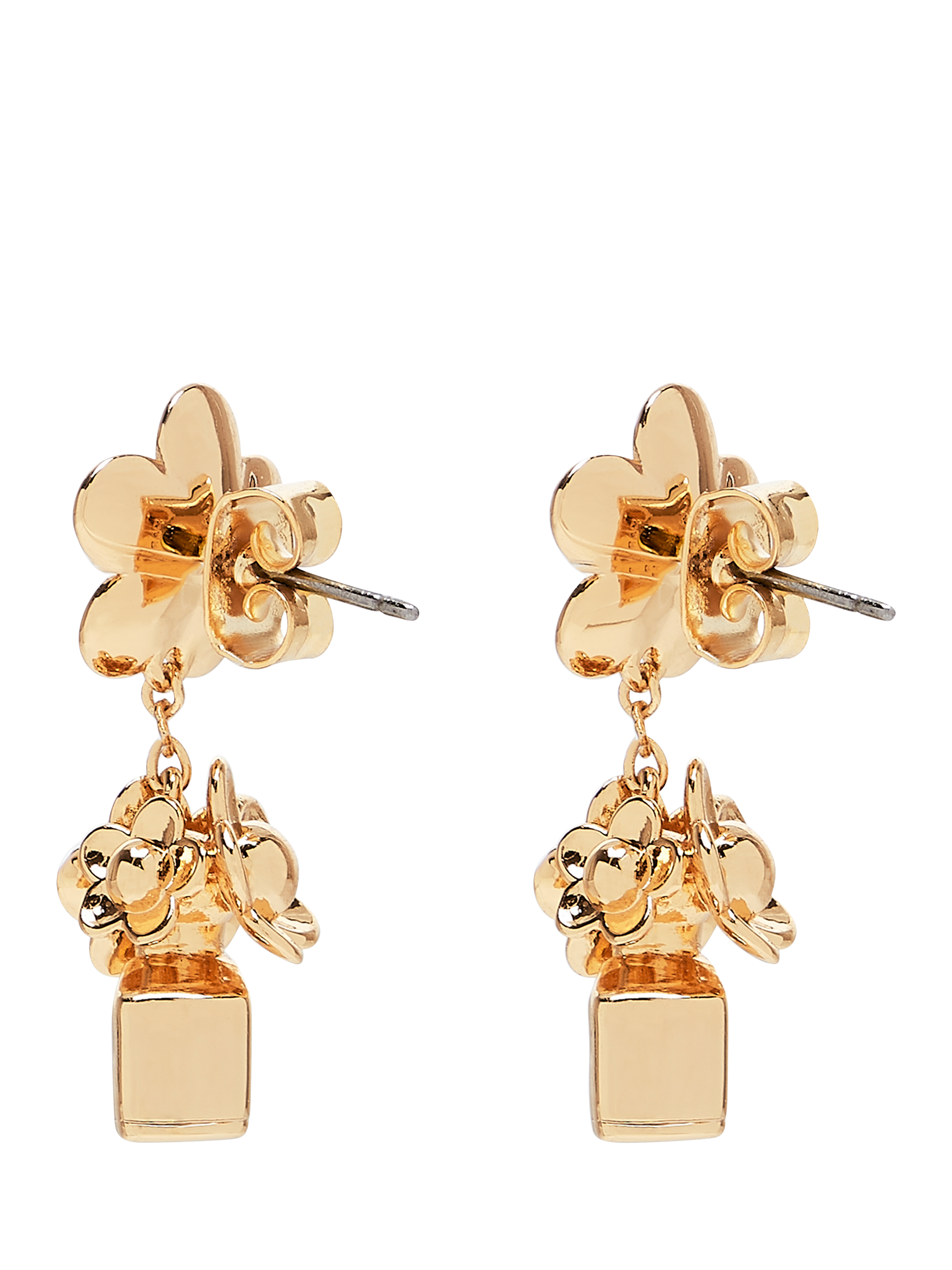 Product image 2 of 2, which shows Marc Jacobs Daisy Fragrance Drop Earrings, Gold